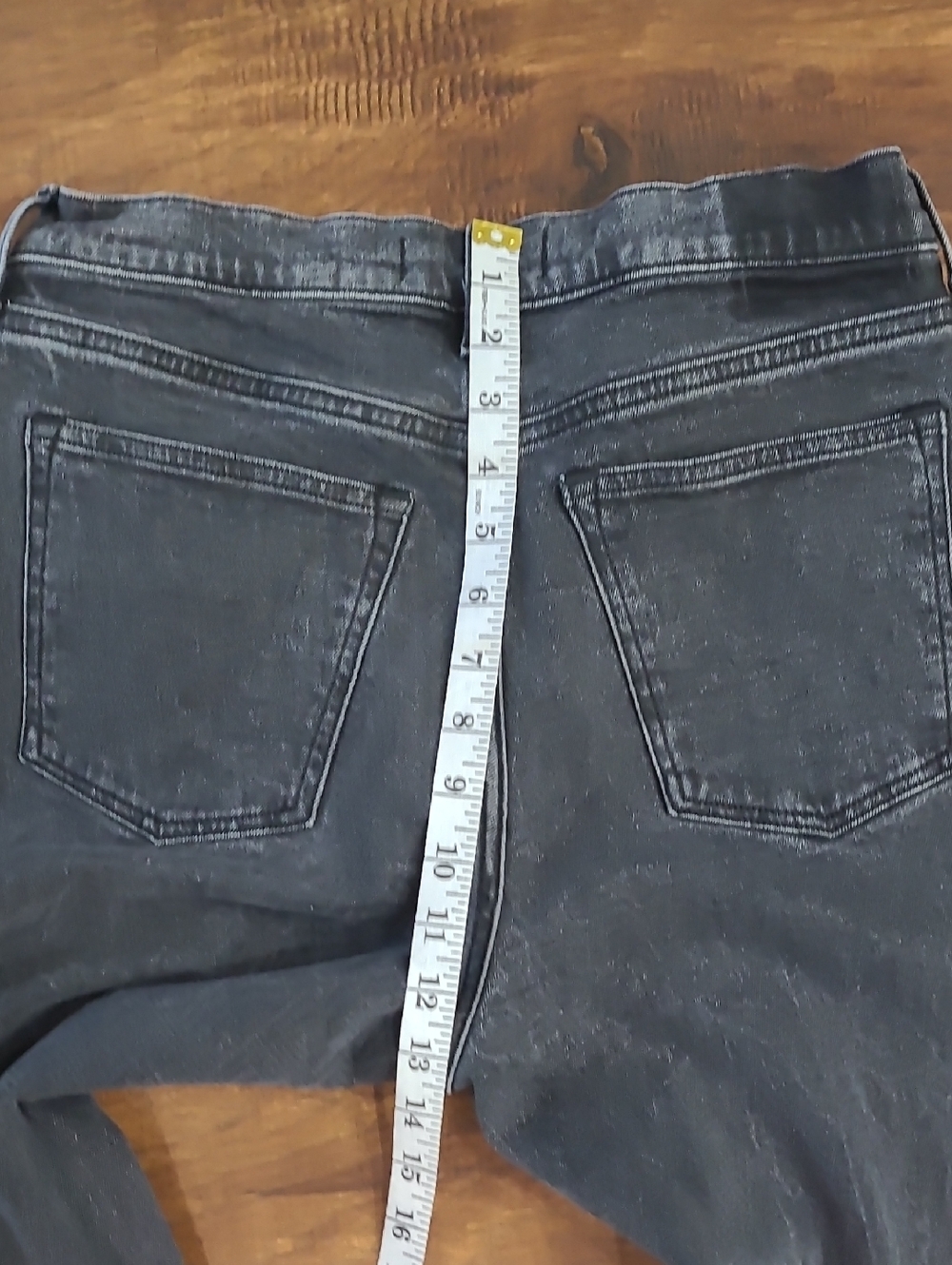 Abercrombie & Fitch The Mom Washed Black Straight Jeans High Rize Size 29/8 - Picture 6 of 9